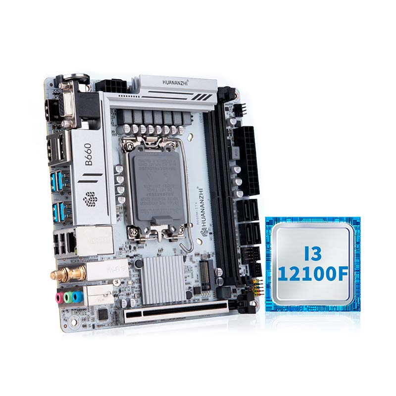 Kit Processador Intel Core I3 12100F + Placa Mãe Huananzhi B660M DDR4