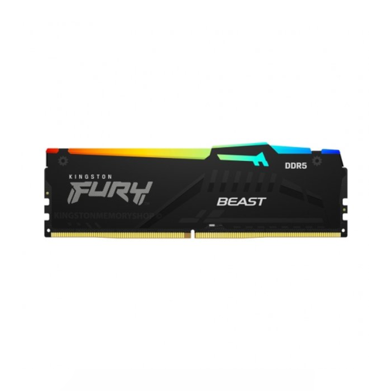 MEMÓRIA RAM KINGSTON FURY BEAST RGB DDR5 KF 8GB 5200MHZ