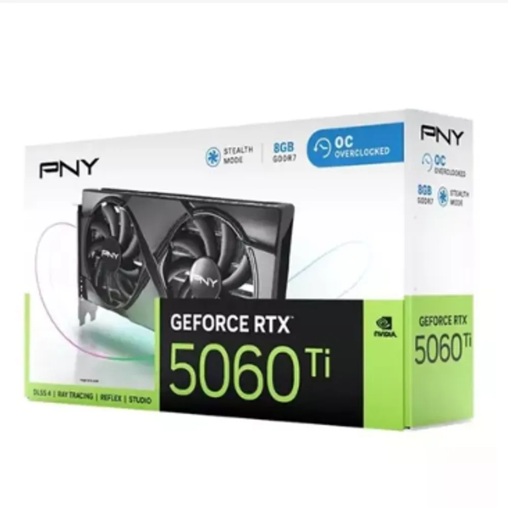 Placa de Video GeForce NVIDIA PNY RTX5060TI 8GB OC GDDR7 VCG5060T8DFXPB1-O