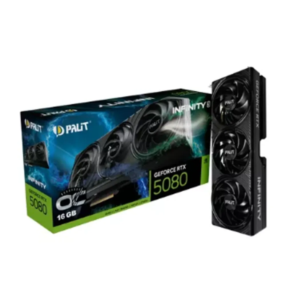 Placa de Video GeForce NVIDIA PALIT RTX5080 16GB INFINITY 3 OC 3X - 256 BITS - HDMI/3X DP - NE75080U19T2-GB2035S