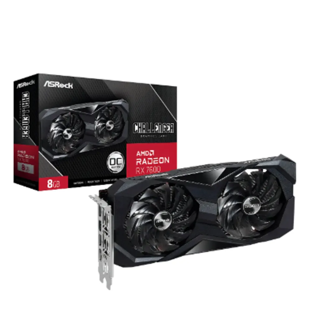 Placa de Vídeo ASRock Radeon RX 7600 8GB Challenger OC GDDR6 HDMI 2.1