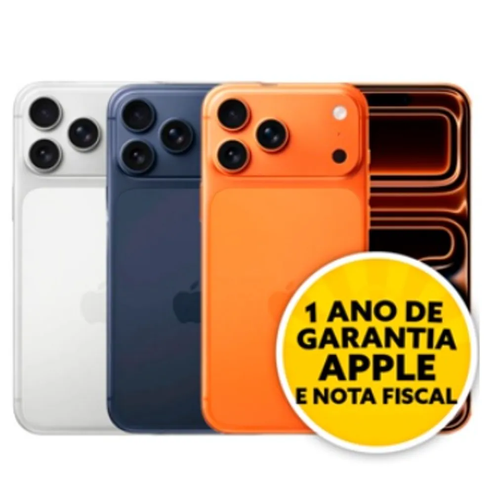 Celular IPhone 17 Pro Max 256GB 5G Dual E-sim Lacrado Original 1 Ano De Garantia