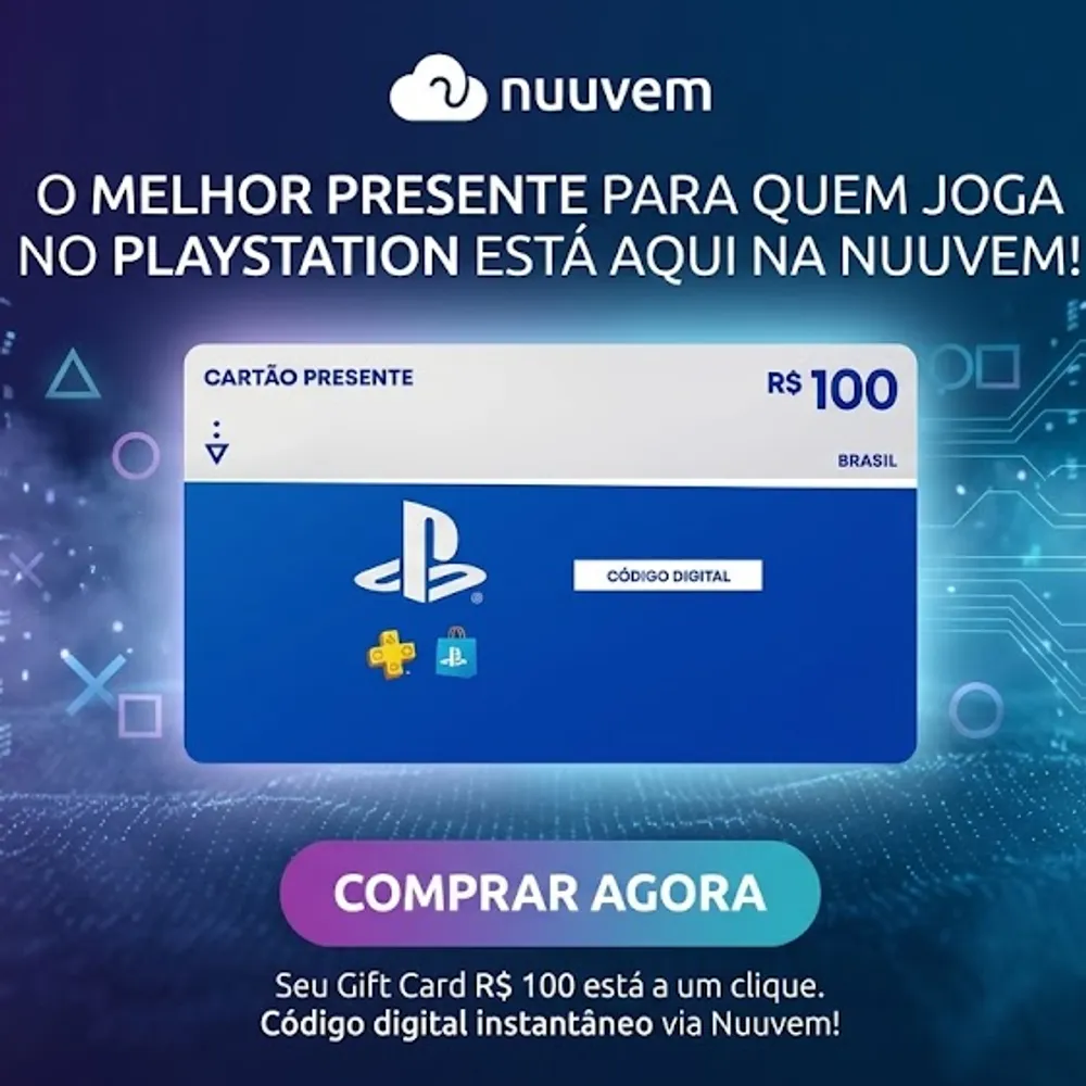 R$100 PlayStation Store - Cartão Presente Digital