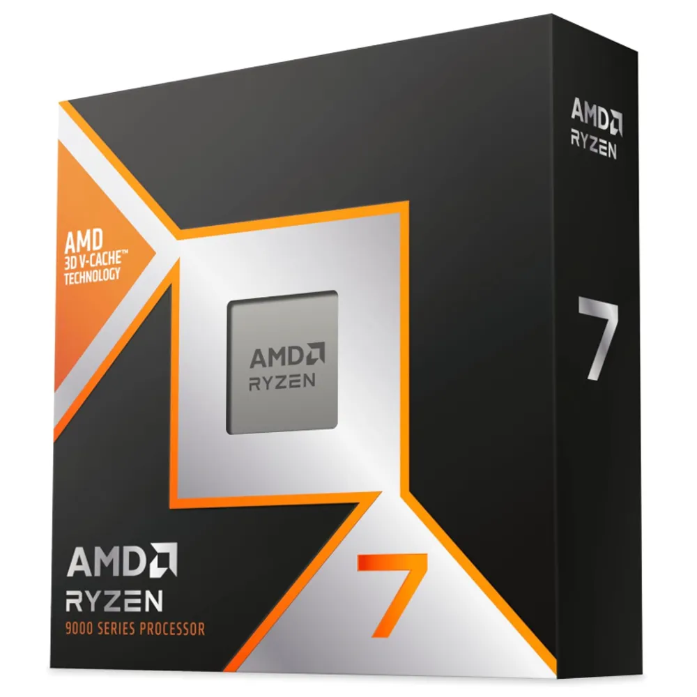 Processador AMD Ryzen 7 9800X3D (AM5/ 8 Cores/ 16 Threads/ 5.2 GHz/ 104Mb Cache/Radeon Graphics/Sem cooler)