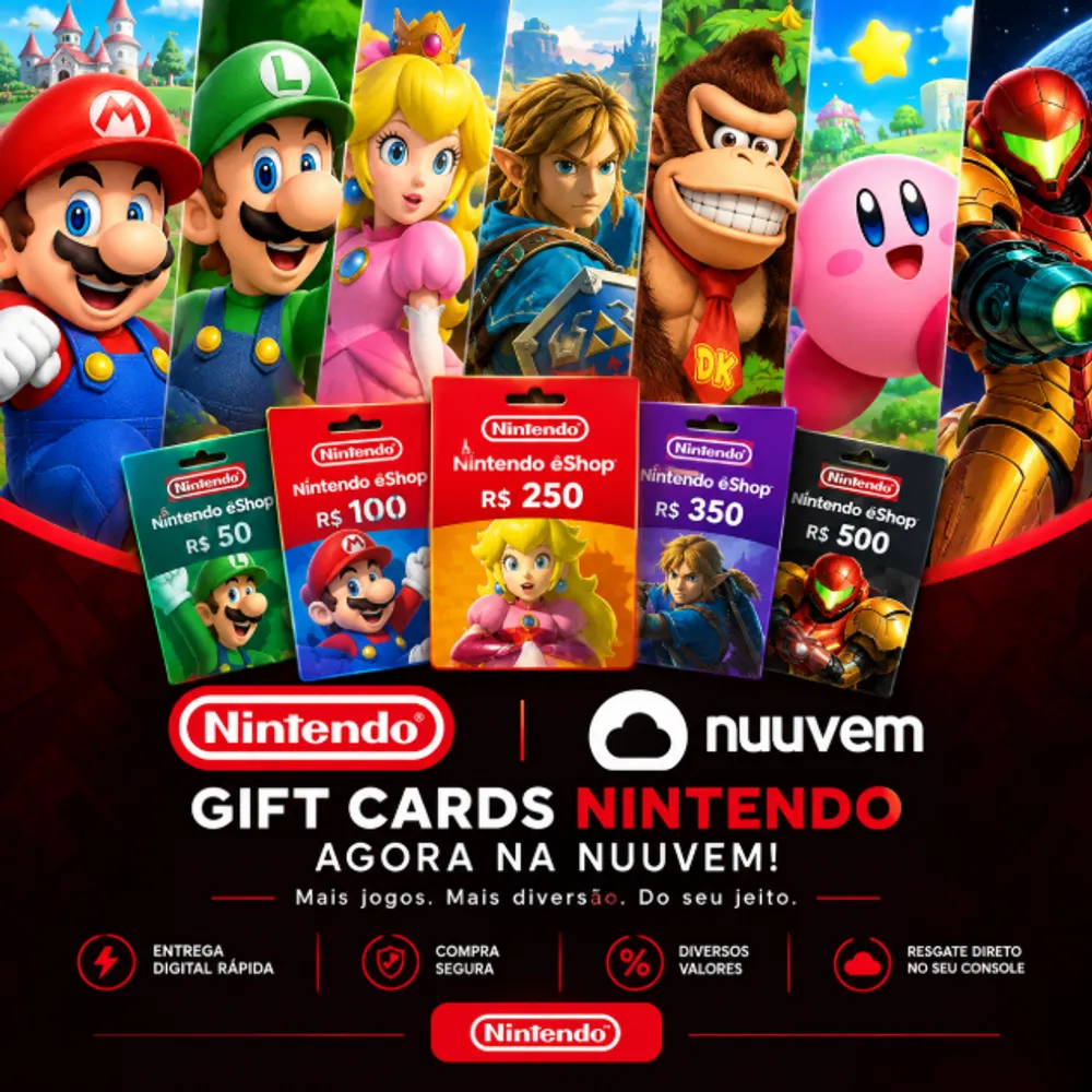 Nintendo - Gift Card Digital R$ 30,00