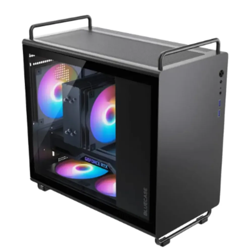 Gabinete Gamer Bluecase BG-056 Tiny Cube Case p/ Micro-ATX e Mini-ITX Preto