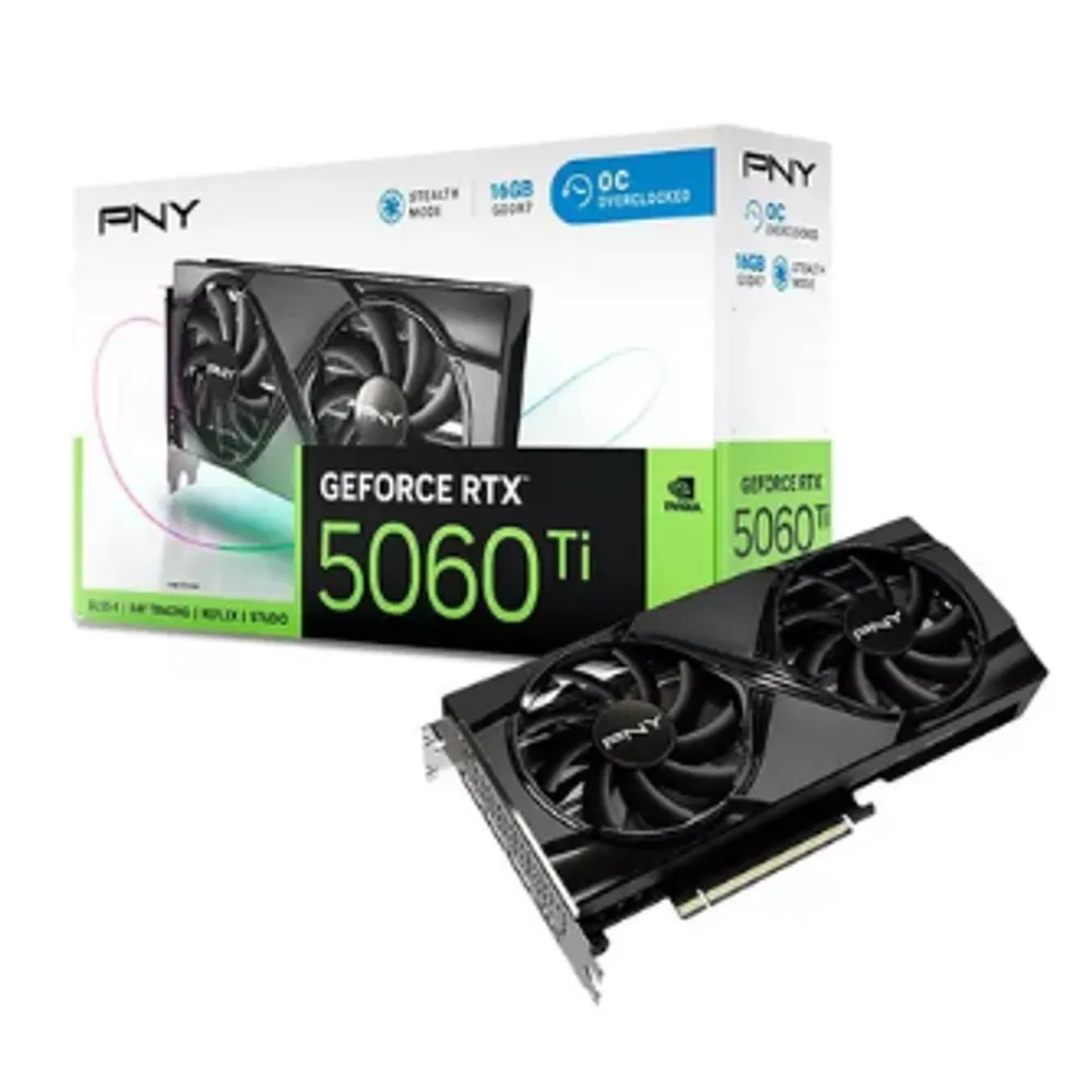 Placa de Video PNY GeForce RTX 5060 Ti Dual OC 16GB GDDR7 128-bit