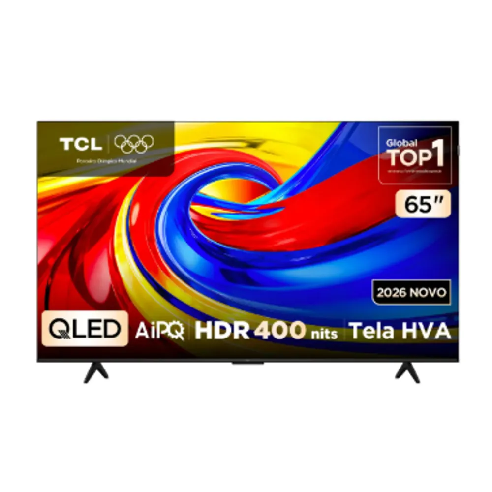 Smart TV TCL 65 Polegadas QLED 4K P7L WiFi Bluetooth Google TV HDR10+ 120 Hz VRR AIPQ 65P7L