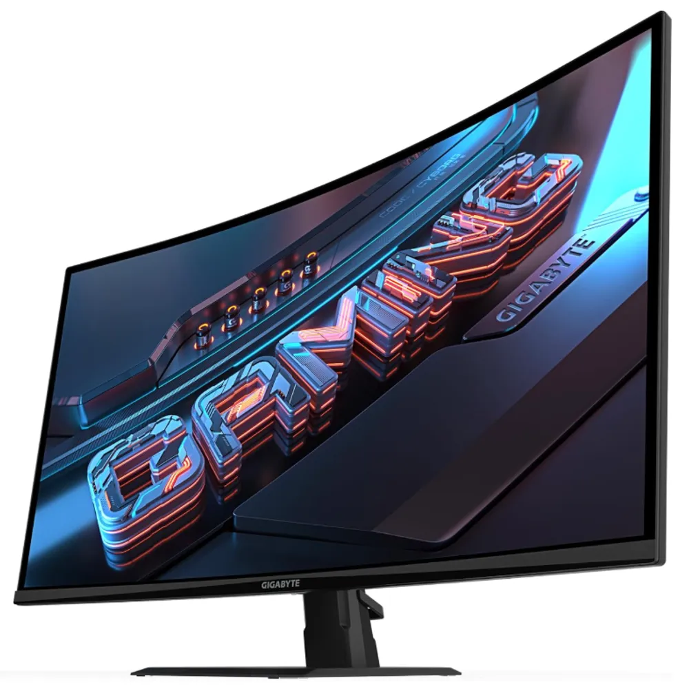 Monitor Gamer Gigabyte GS32QCA SA2 Preto 32” 1440p QHD 180Hz Curvo 1500R VA 250 Nits 1ms MPRT HDR Ready HDMI 2.0 DisplayPort 1.4 VESA 100 x 100mm
