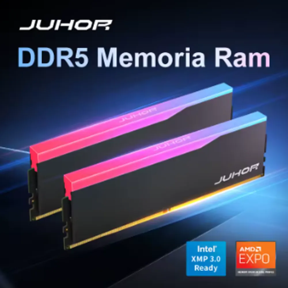 Juhor DDR5 2x16GB 6400 Mhz CL38 com RGB LINK 1306