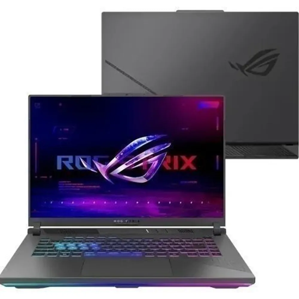 Notebook Gamer ROG Strix G16 G614PM RTX 5060 Ryzen 9 8940HX 16GB RAM 512 GB SSD W11 Tela 16" FHD 165Hz Gray - RV108W