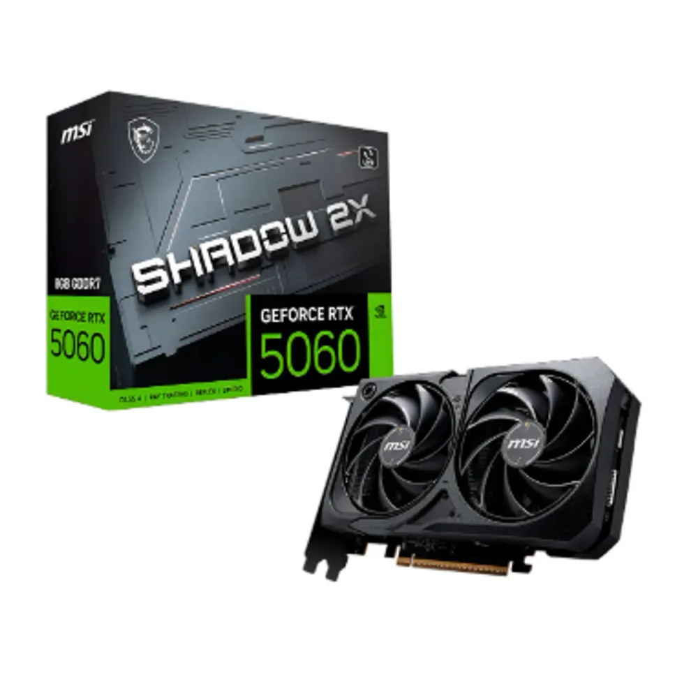 Placa de Vídeo MSI GeForce RTX 5060 Shadow 2X OC 8GB GDDR7 128-bit