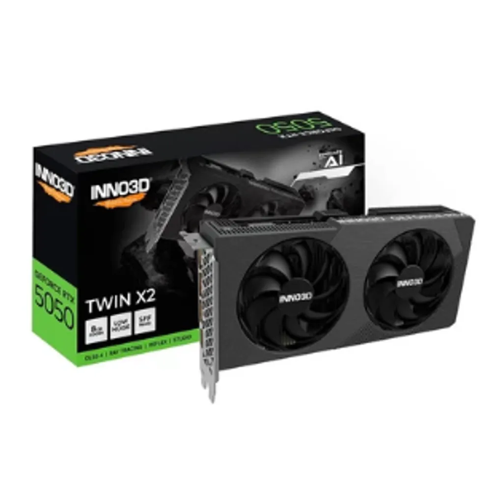 Placa de Vídeo Gpu Inno3d Geforce Rtx 5050 Twin X2 8gb 128bits Gddr6 N50502-08d6-174071n