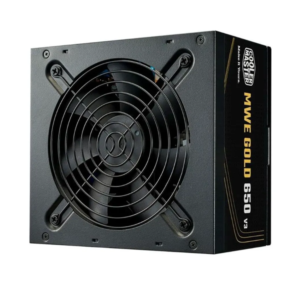 COOLER MASTER, FONTE COOLER MASTER ATX 3.1 650W MWE GOLD 650 V3 PFC ATIVO 80 PLUS GOLD COM CABO DE FORCA GARANTIA 5 ANOS