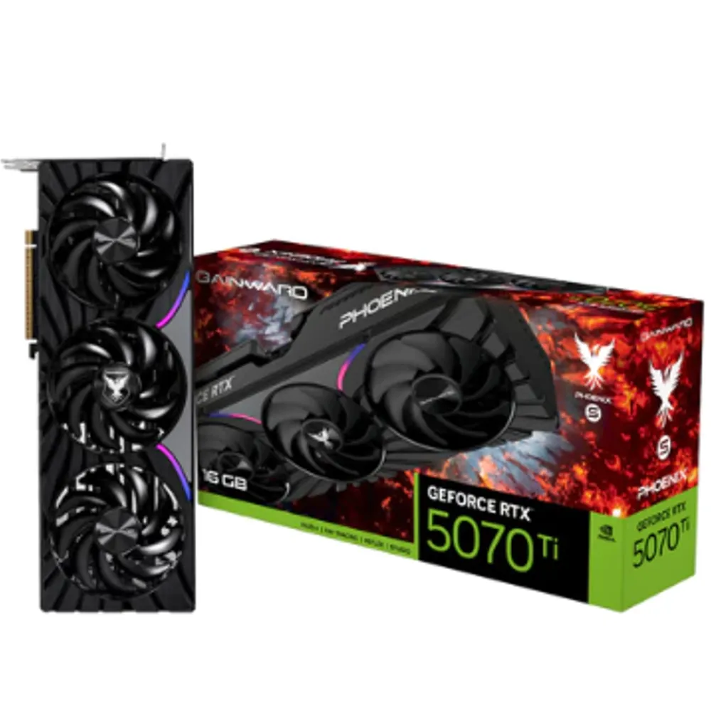 Placa de Vídeo Gainward GeForce RTX 5070 Ti Phoenix-S, 16GB, GDDR7,