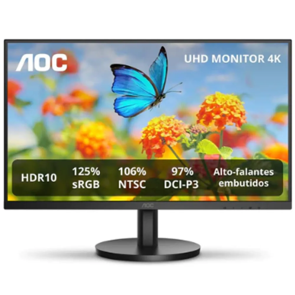 Monitor 27 4K U27B3A/57 HDR10 Alto falantes Integrados Bivolt AOC
