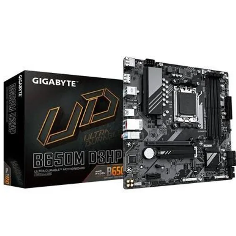 Placa Mãe Gigabyte B650M, D3HP, AM5, DDR5, HDMI, Displayport USB 3.2, M.2