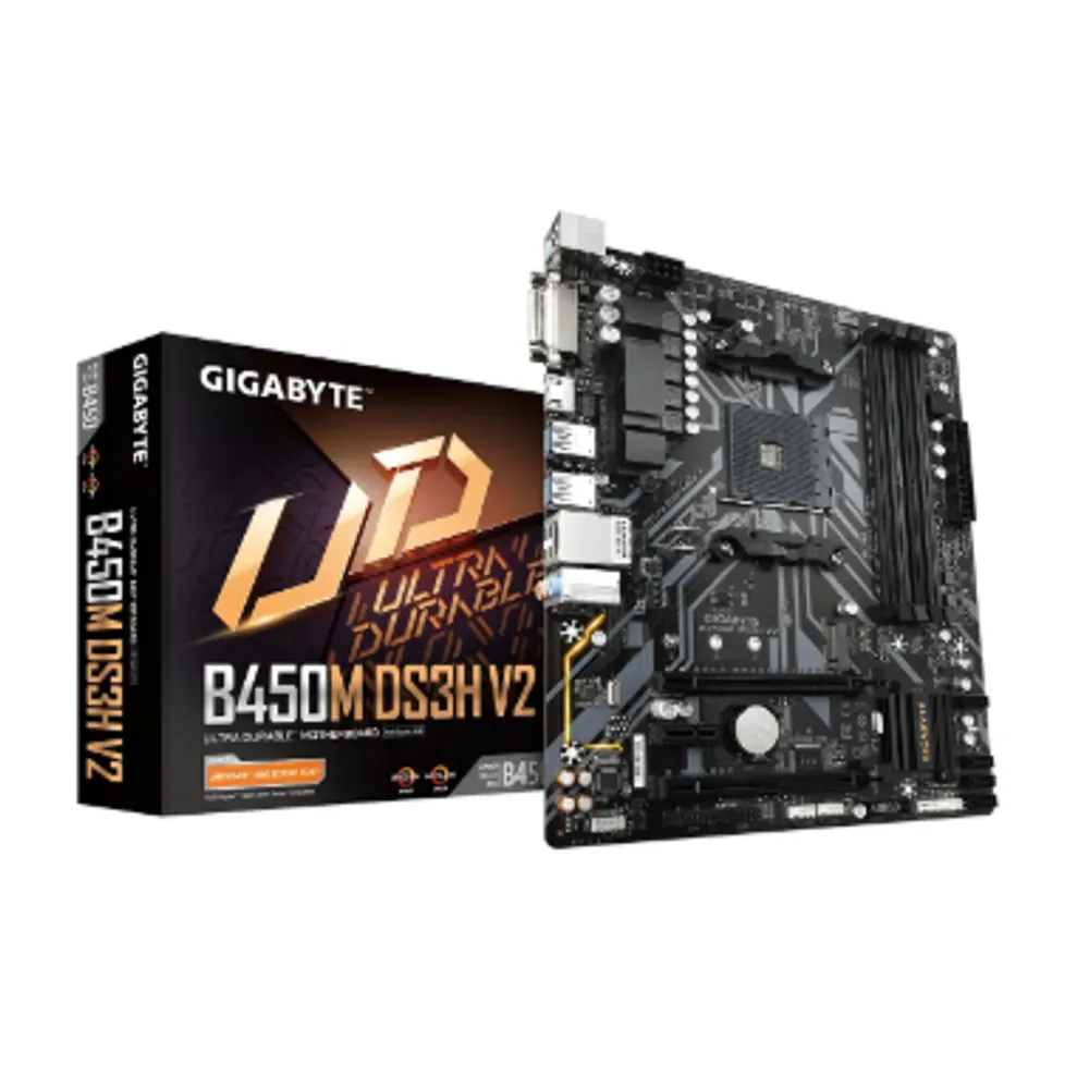 Placa-mãe Amd Gigabyte Ga-b450m Ds3h V2 Am4 Preto