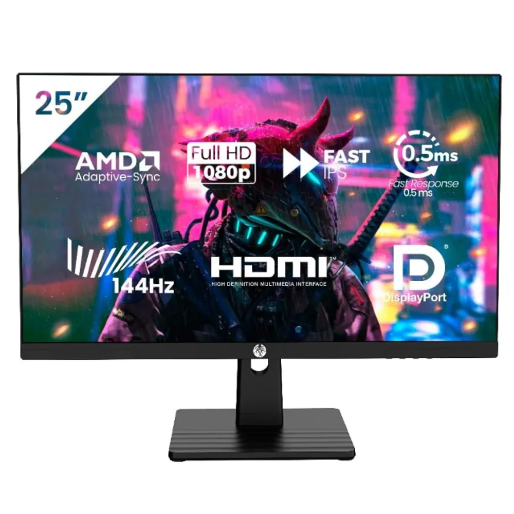 Haiz Monitor Gamer 25'' 144hz 0.5ms 1920x1080 Adaptative Sync FHD HDMI/DP IPS VESA