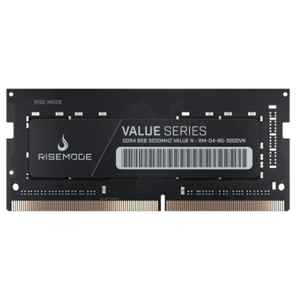 Memória para Notebook Rise Mode Value, 8GB, 3200MHz, DDR4, CL22, Preto - RM-D4-8G-3200VN