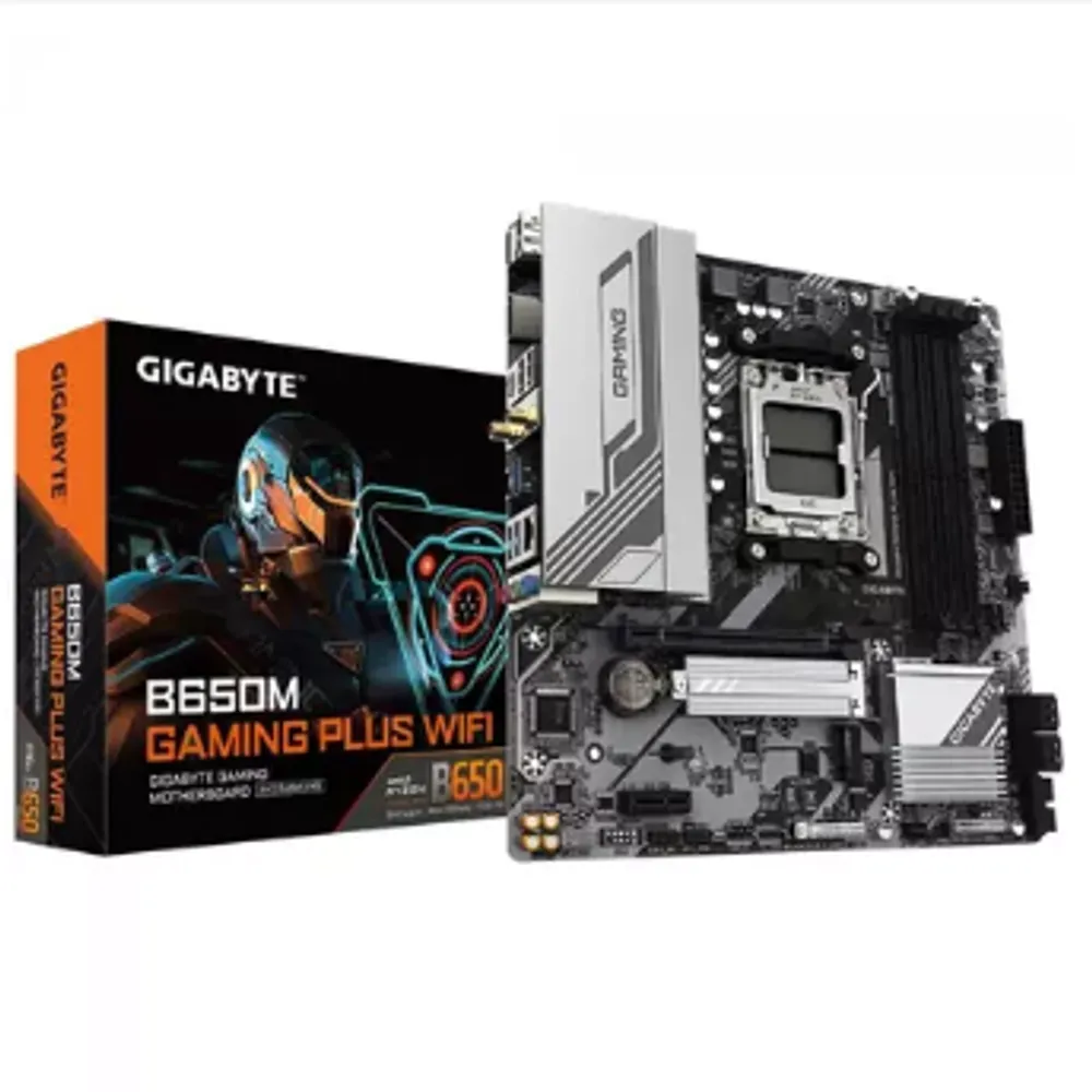 Placa Mãe Gigabyte B650M Gaming Plus WiFi, Chipset B650, AMD AM5, M-ATX, DDR5