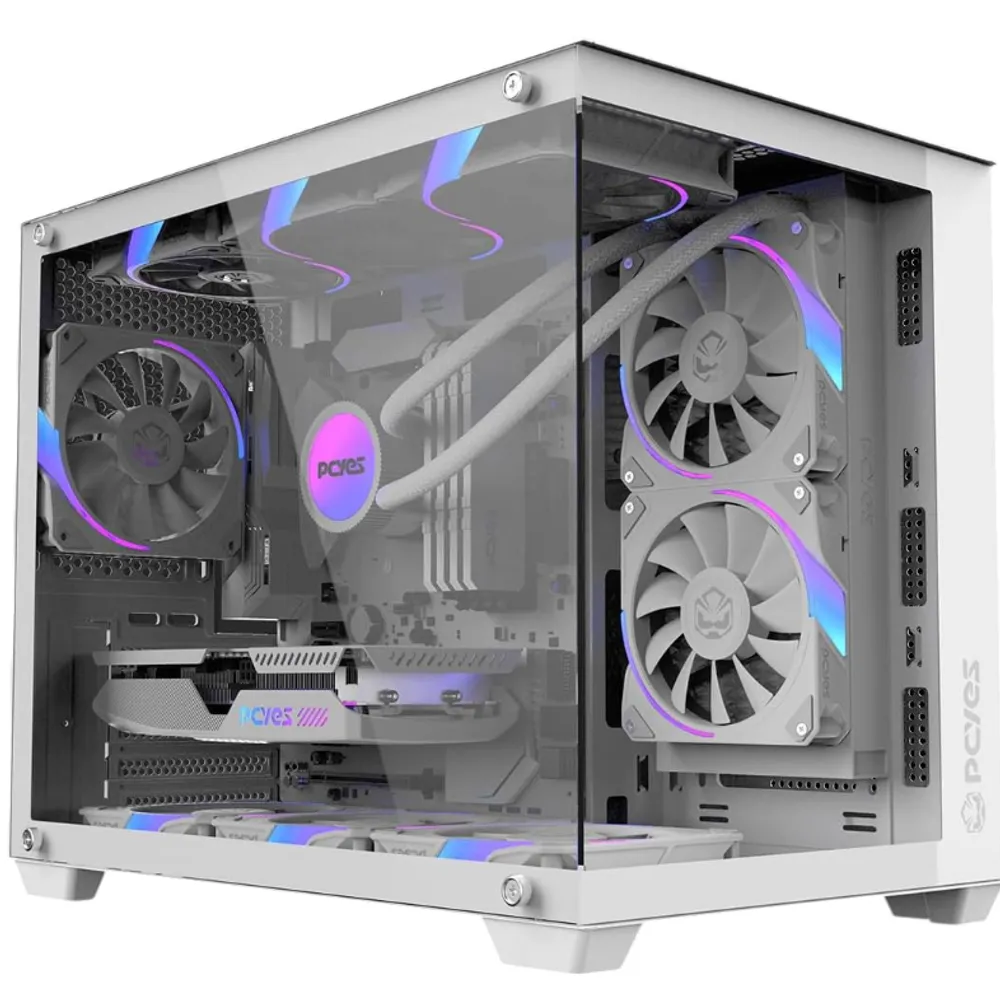 GABINETE GAMER PCYES FORCEFIELD V2 WHITE GHOST - GFFV2WG