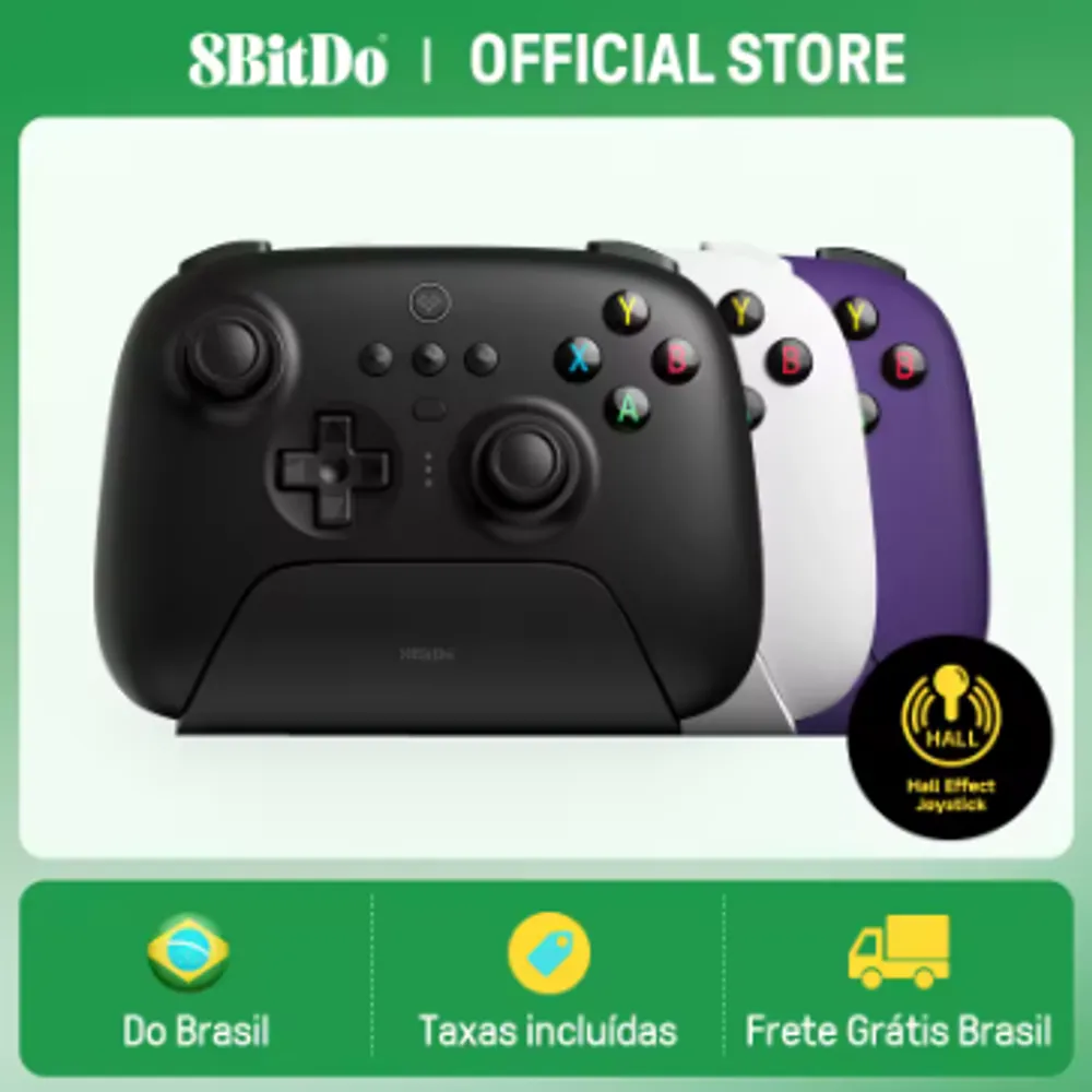 🔥Controle Sem Fio com Dock 8BitDo Ultimate 2, TMR LINK 6013 (BR)