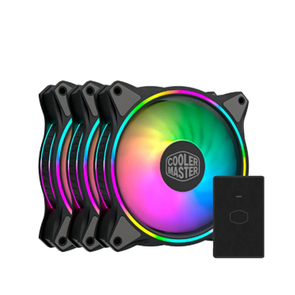 Kit Ventoinhas para Gabinete Cooler Master MasterFan MF120 HALO 3-in-1 Pack