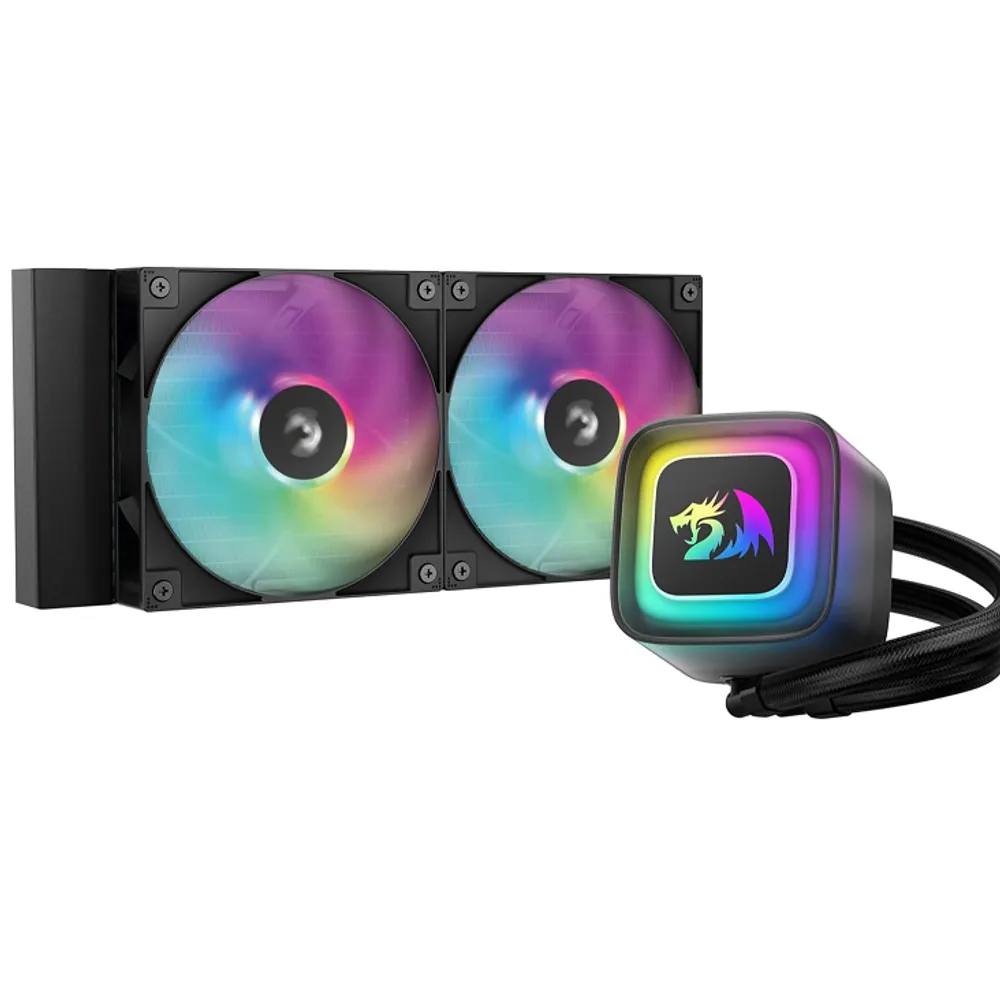 Water Cooler GamerStorm X Redragon LE240 RD Preto RGB R-LE240RD-BKAMMN-A-1