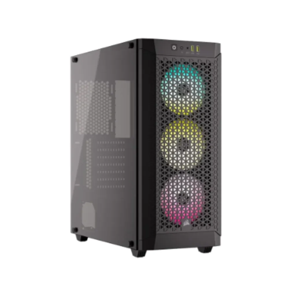 Gabinete Gamer Corsair 480T RGB, Mid-Tower, ATX, Lateral em Vidro Temperado, 3 Ventoinhas AR120 RGB, Preto - CC-9011272-WW