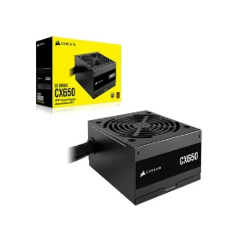 Fonte Corsair CX Series CX650, 650W, 80 Plus Bronze, Com Cabo, Preto - CP-9020278-BR