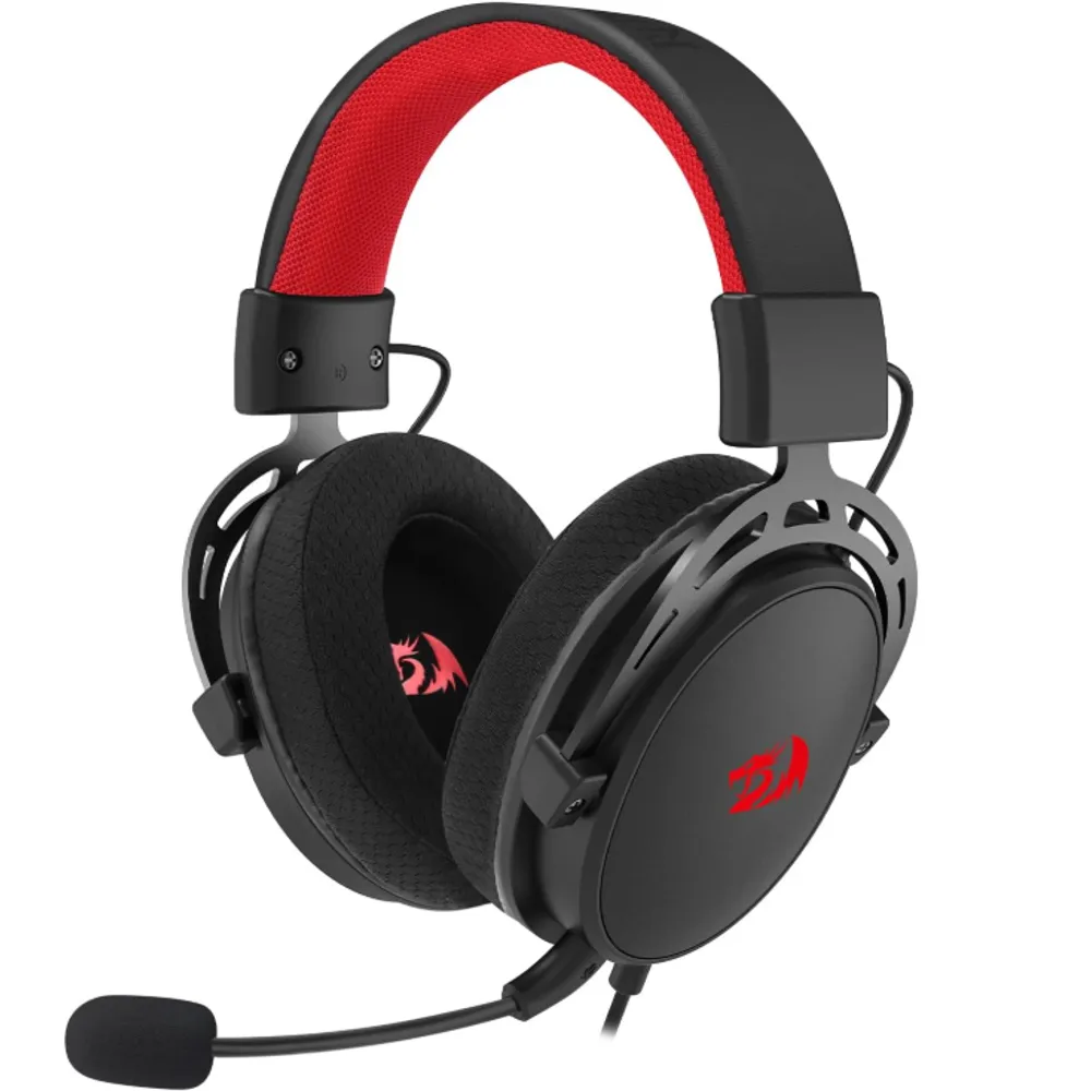 Headset Gamer Redragon Cragblade Preto Drivers 53mm Microfone Removível H541