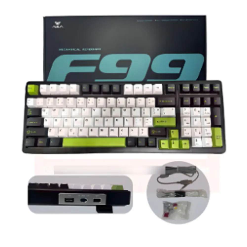 Teclado Mecânico Aula F99 Bluetooth 5.0/2.4ghz Hot Swap Cor De Teclado Preto Idioma Inglês Internacional