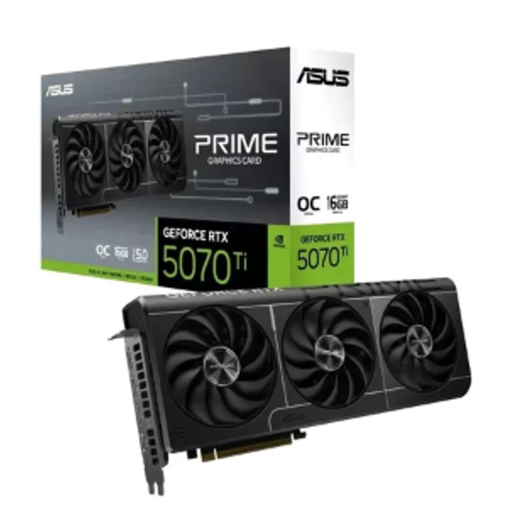 Placa de Vídeo Asus GeForce RTX 5070 Ti Prime OC, 16GB, GDDR7, 256-bit, 90YV0MF0-M0NA00
