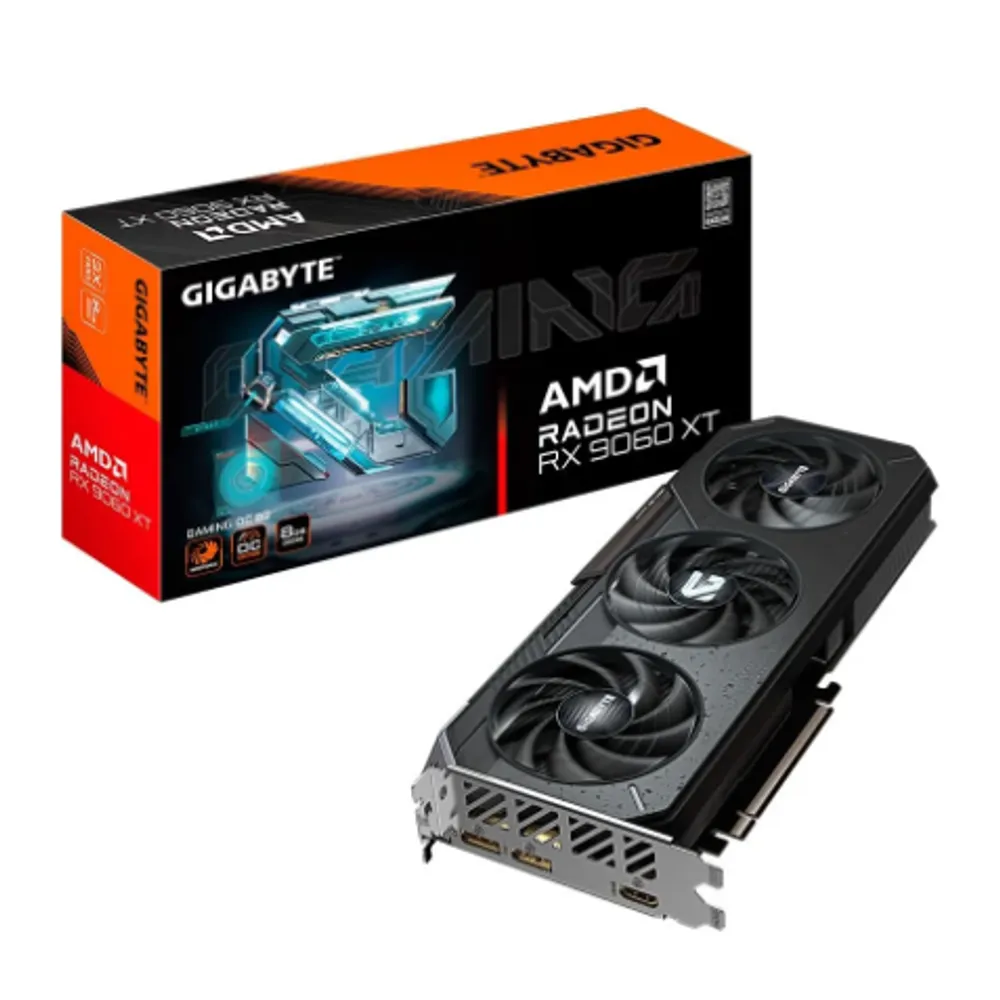 Placa de Vídeo Gigabyte RX 9060 XT Gaming OC AMD Radeon, 8GB, GDDR6, 128bits, Tripe Fan, OpenGL 4.6 - GV-R9060XTGAMING OC-8GD