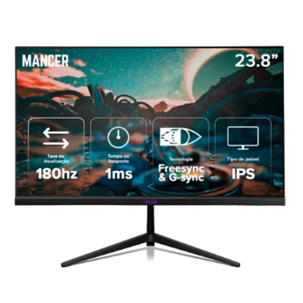 Monitor Gamer Mancer Valak Z3HS, 23.8 Pol, IPS, 2K, 1ms, 180Hz, HDMI/DP, MCR-VKZ3HS-BL01