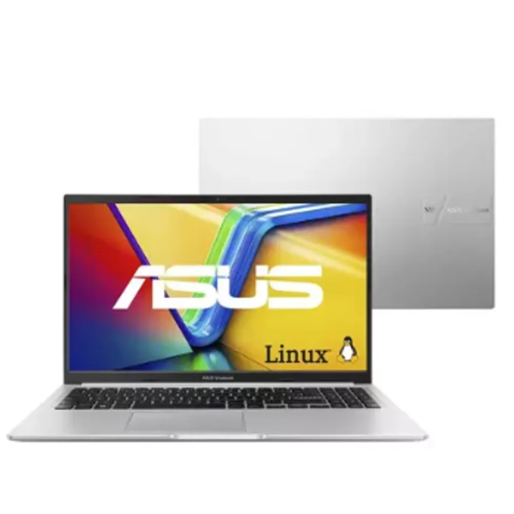 Notebook ASUS Vivobook 15 M1502YA AMD Ryzen 7 5825U 8GB Ram 512GB SSD Linux 15,6" FHD Silver - NJ611