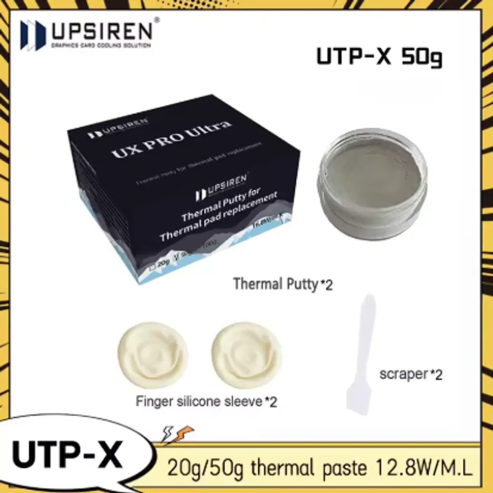 UPSIREN UPT-X Ultra16.8W/MK Thermal Paste VGA GPU IC Processor Quick Cooling Heat Dissipation Paste Replacement Insulated Putty (20g)