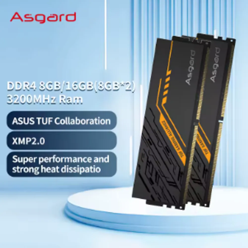 MEMÓRIAS RAM ASGARD TUF EDITION 2pcs16gb=32GB 3200MHz link 6050