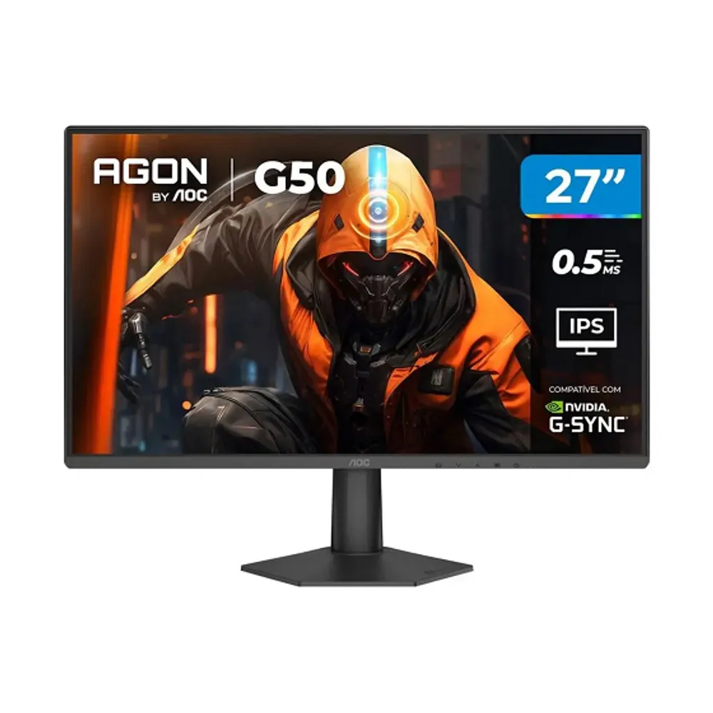 Monitor Gamer 27" AOC AGON G50 144Hz 0,5ms IPS HDR10 G-SYNC LINK 7213 (BR - Magalu)