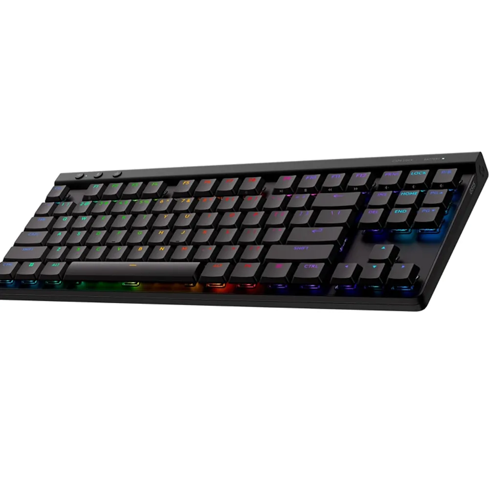 Teclado Mecânico Gamer Sem Fio Logitech G515 com Design TKL,Tecnologia LIGHTSPEED, RGB LIGHTSYNC, Conexão USB ou Bluetooth, Switch GL Brown Tactile e Bateria Recarregável - Preto