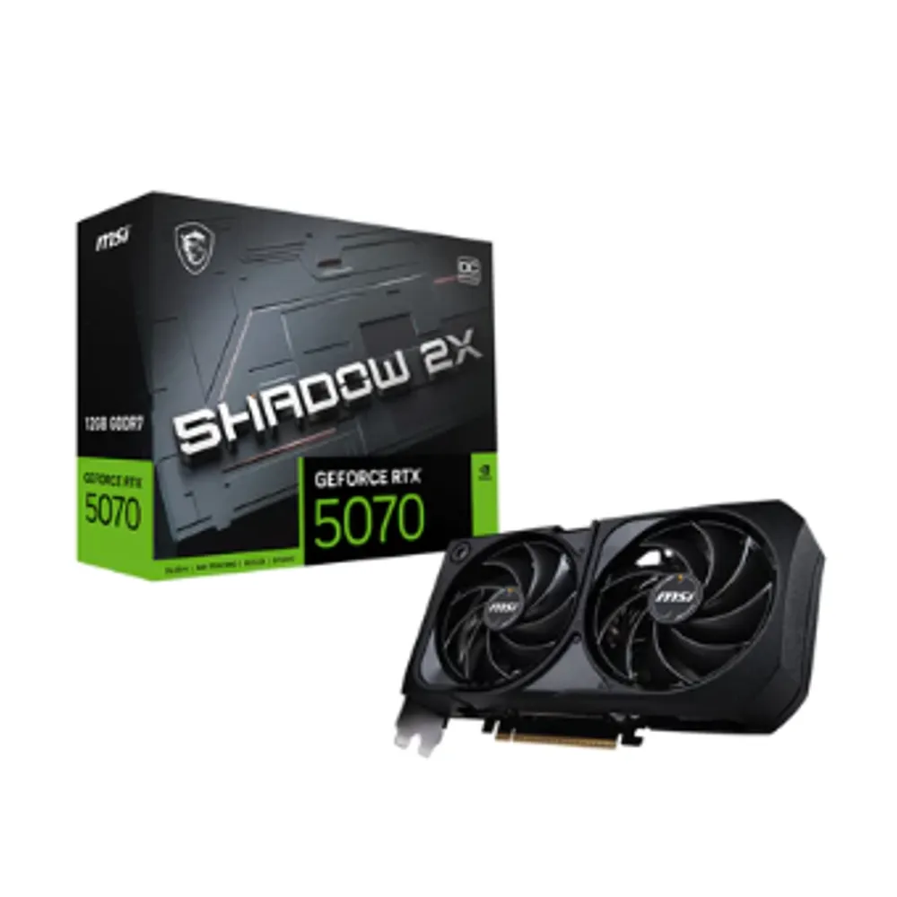 Placa de Vídeo MSI GeForce RTX 5070 SHADOW OC 2X 12GB GDDR7