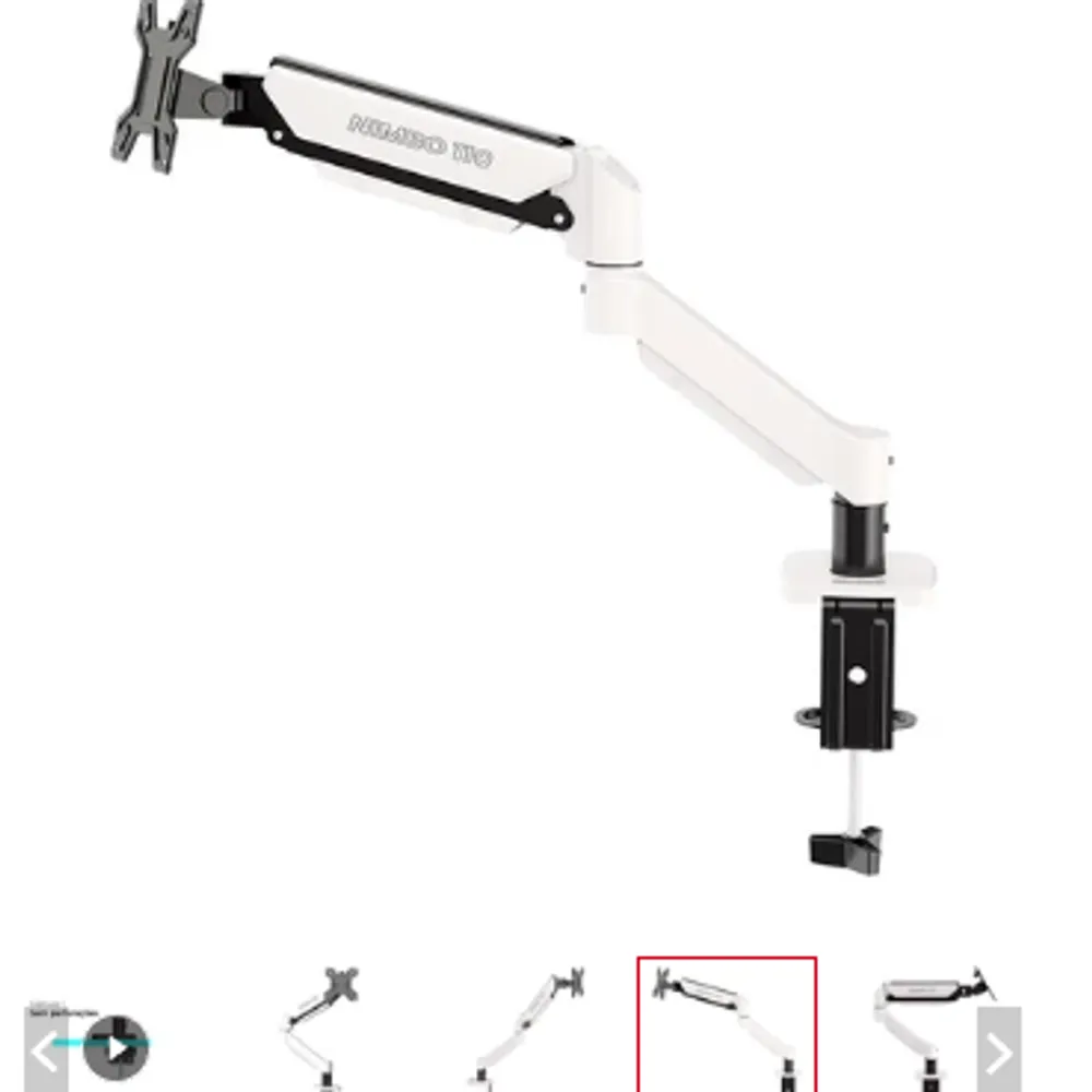 Suporte Articulado Para Monitor e TV Zinnia Nimbo 110, 13 Pol. a 32 Pol., Branco, ZNO-ZNNBO110-WH01
