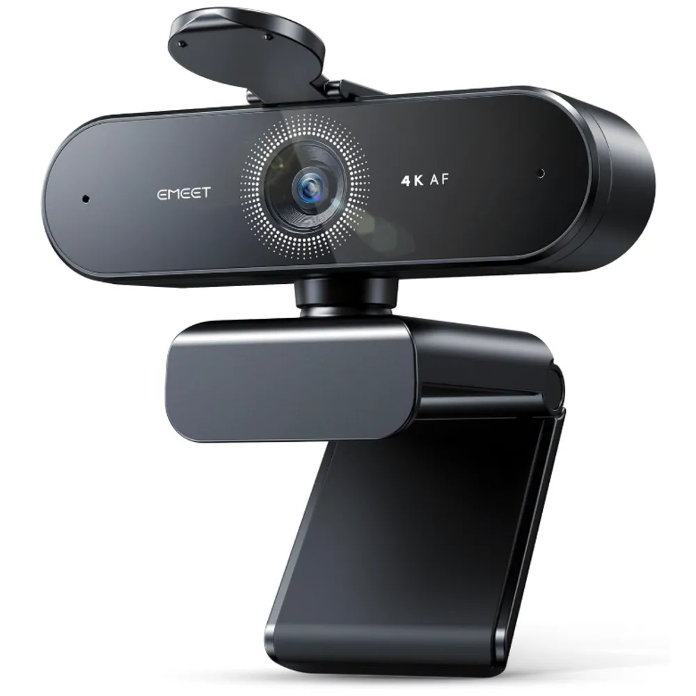 EMEET Webcam NOVA 4K para PC - Ultra 4K HD, foco automático PDAF, microfones omnidirecionais duplos, FOV de 73°, correção automática de luz, USB-A, capa de privacidade, ideal para reuniões de negócios