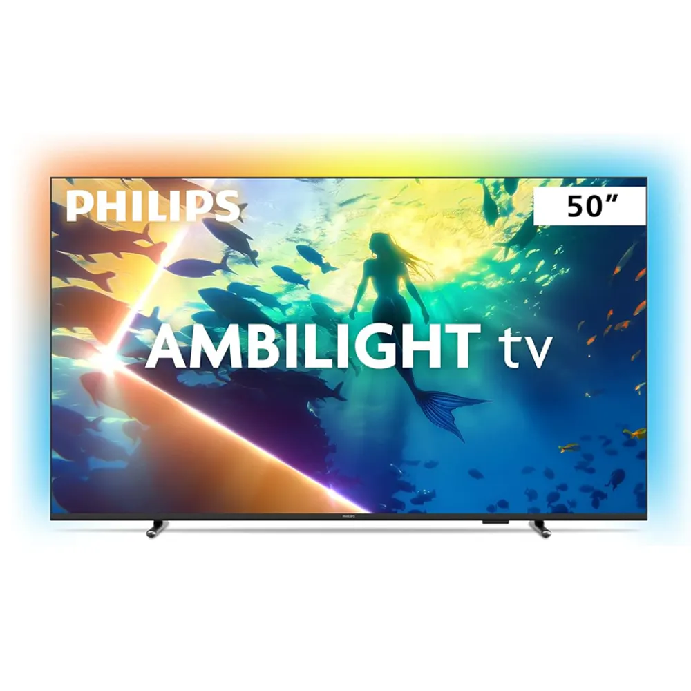 PHILIPS, Smart TV Ambilight 50" 4K, 50PUG8100/78, Comando de Voz, HDR10+/Dolby Atmos, VRR/ALLM, Bluetooth