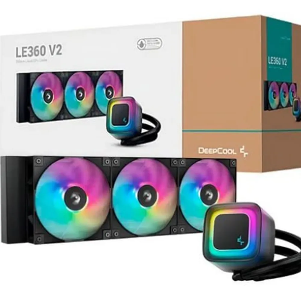 Water Cooler Deepcool Le360 V2 Preto Anti-leak Argb 360mm Argb