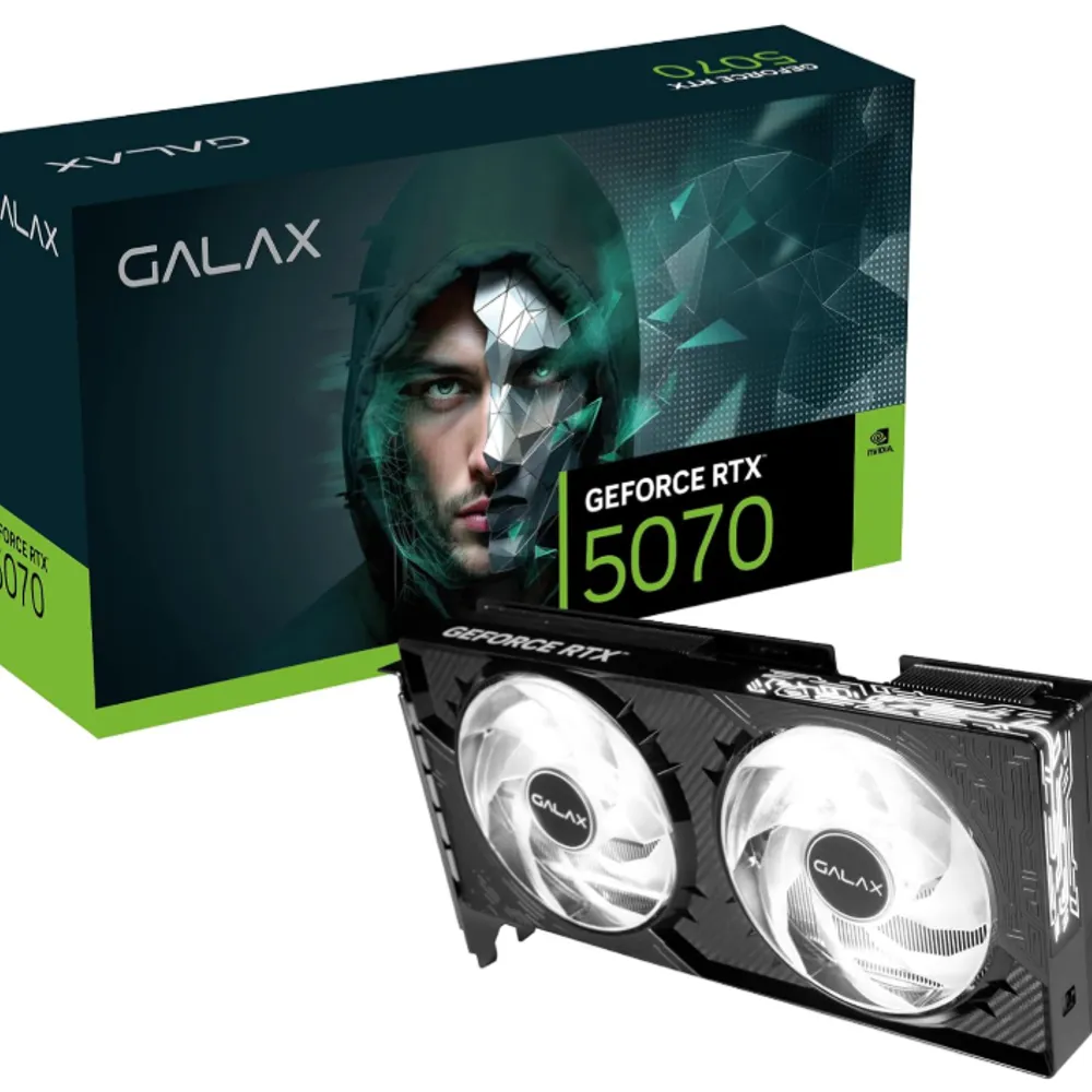 Placa de Video GALAX GeForce RTX 5070, 12GB, GDDR7 | 1-CLICK OC, 2X, 192BITS, 57NON7MDBROC