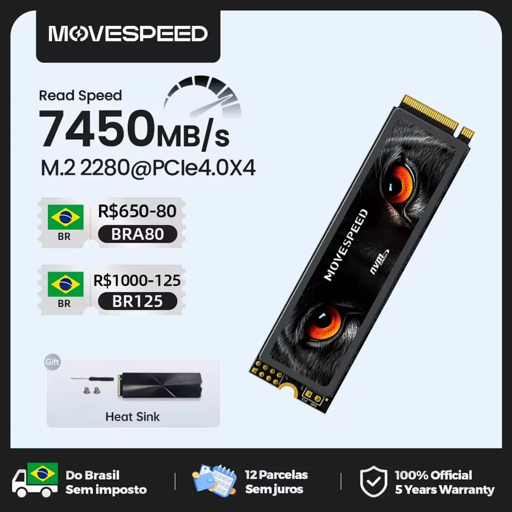 SSD Movespeed 1 TB Gen 4 7450 MB/s link 3777 (BR)