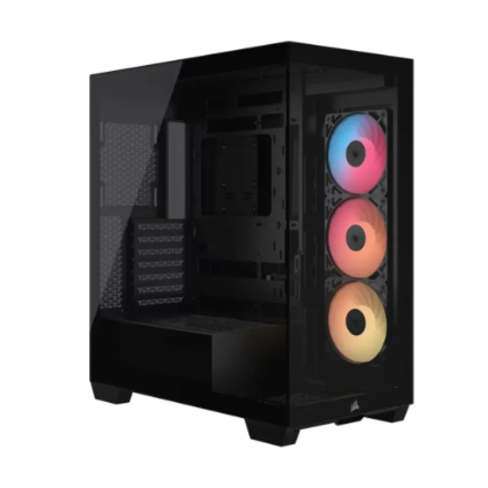 Gabinete Gamer Corsair 3500X RSR ARGB, Mid Tower, Lateral e Frontal em Vidro Temperado, 3 Ventoinhas RSR ARGB, Preto - CC-9011322-WW