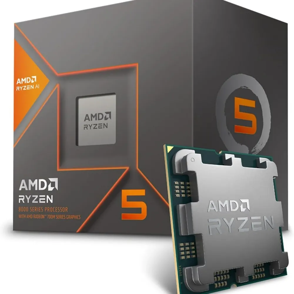 Processador AMD Ryzen 5 8600G Box (AM5/6 Cores/12 Threads/5.0GHz/22MB Cache/Wraith Stealth/Radeon 760M/AMD Ryzen AI)